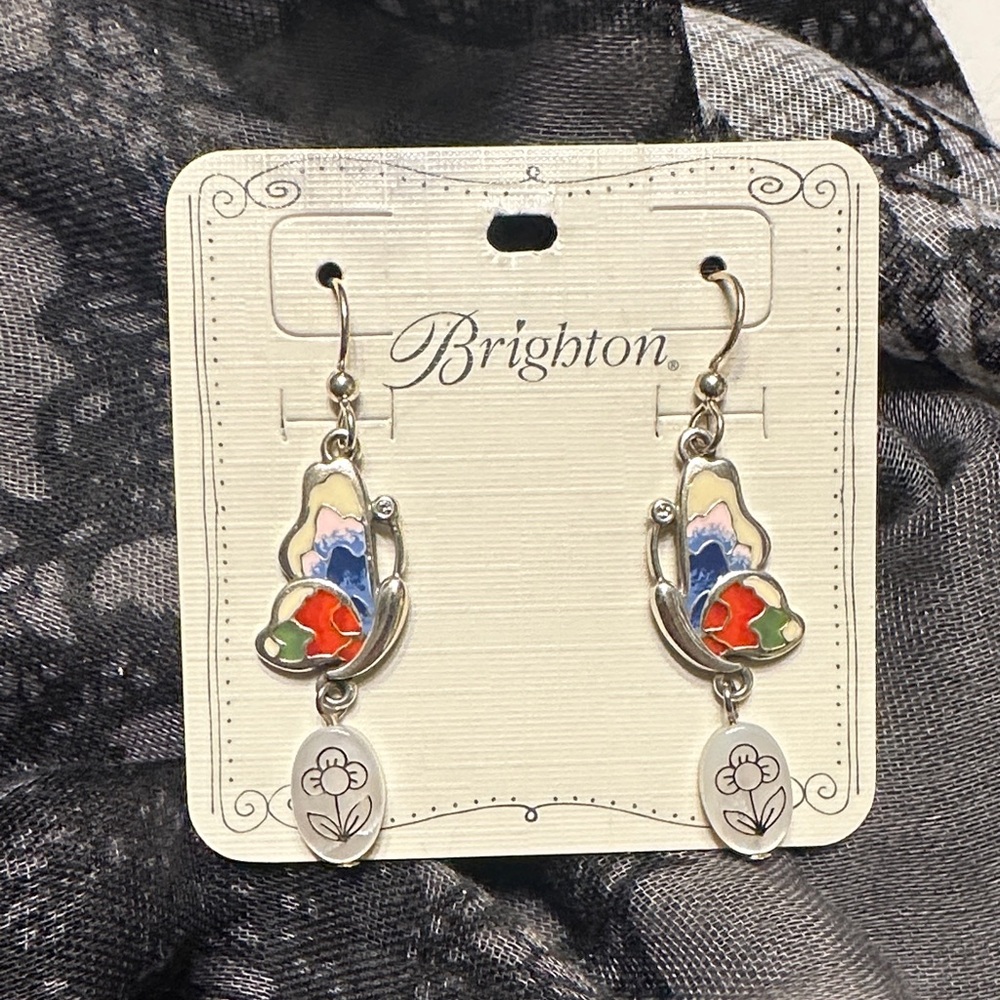 Brighton Floral Butterfly Dangle Earrings